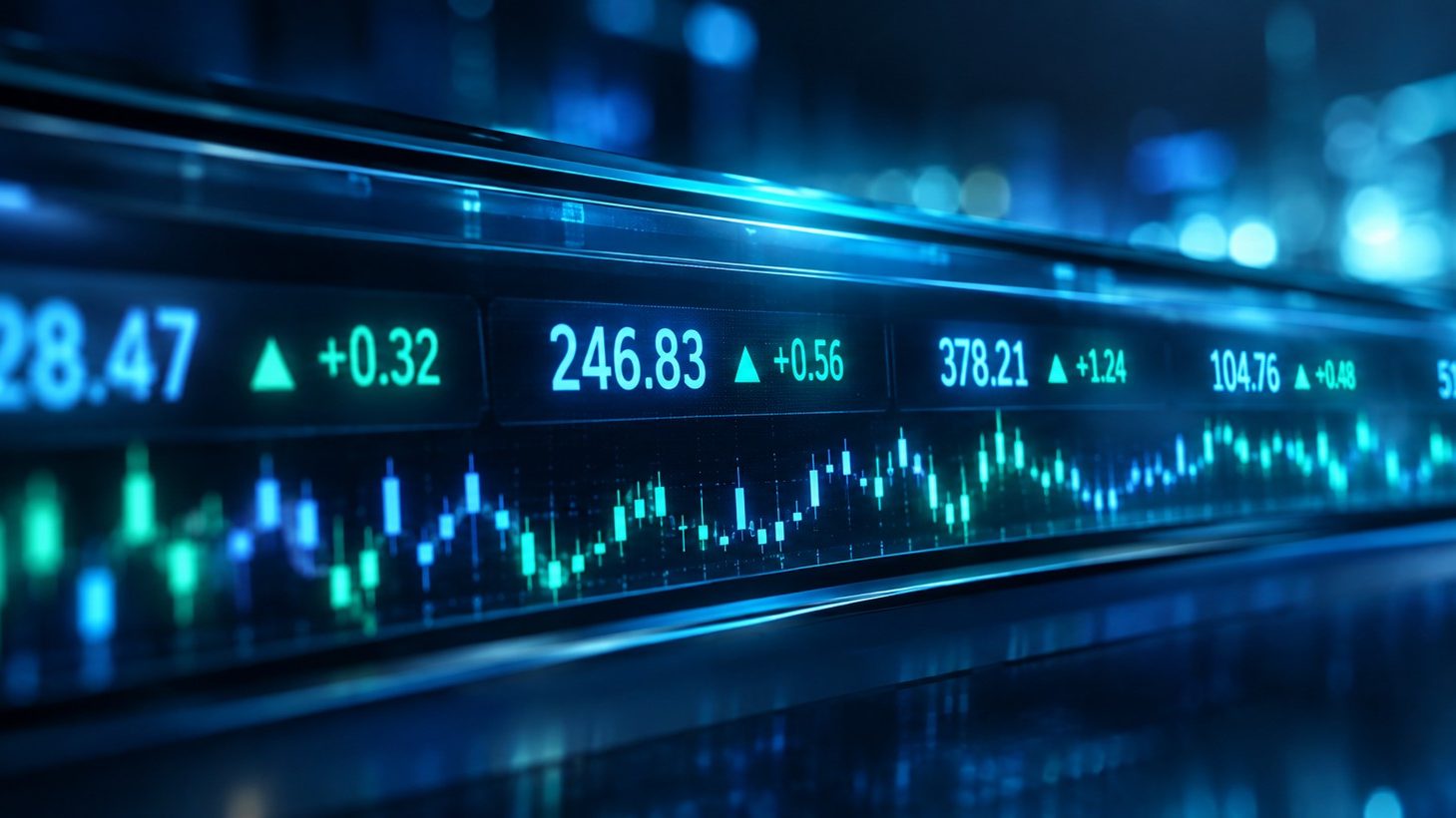السبريد بالتفصيل: لقطة مقرّبة لشاشة أسعار تبرز فروقًا سعرية صغيرة جدًا، تصميم ثلاثي الأبعاد