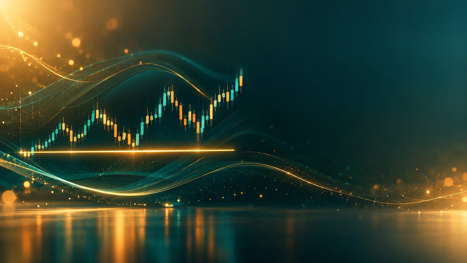 رسم بياني للسعر مع خط حماية واضح أسفل السعر يحدد موضع الوقف، رسم بأسلوب البيانات