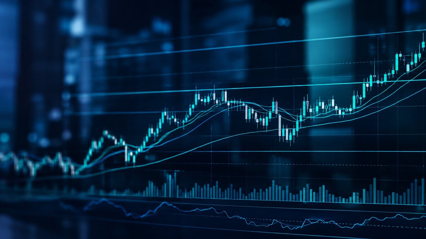 斐波那契與技術分析：透明圖表上標出趨勢線、支撐阻力位與移動平均線